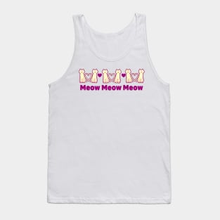 Cute Cats and Hearts Tank Top